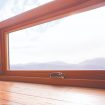Wooden awning window closeup
