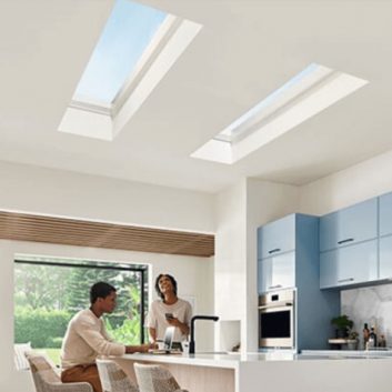 Marvin skylights in kitchen allowing natural light into the room